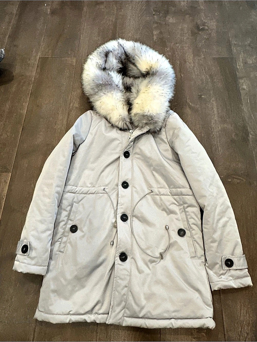 K.ZELL Women's Fur Trim Puffer Jacket Size Medium Like New